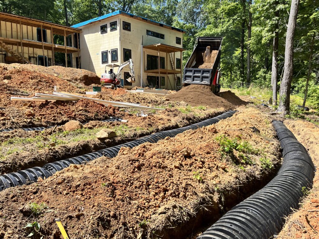 Picture of leach field septic